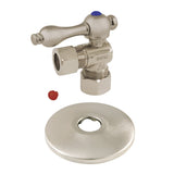5/8-Inch O.D. Comp x 1/2-Inch O.D. Comp Quarter-Turn Angle Shut-Off Valve with Flange