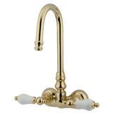 Vintage Two-Handle 2-Hole Tub Wall Mount Clawfoot Tub Faucet