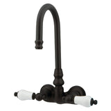 Vintage Two-Handle 2-Hole Tub Wall Mount Clawfoot Tub Faucet
