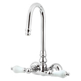 Vintage Two-Handle 2-Hole Tub Wall Mount Clawfoot Tub Faucet