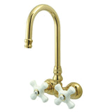Vintage Two-Handle 2-Hole Tub Wall Mount Clawfoot Tub Faucet