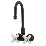 Vintage Two-Handle 2-Hole Tub Wall Mount Clawfoot Tub Faucet