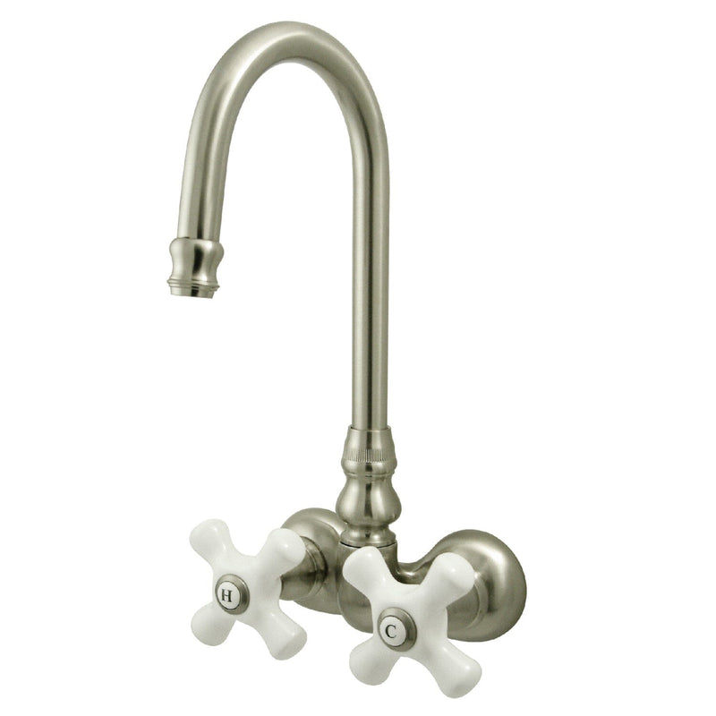 Vintage Two-Handle 2-Hole Tub Wall Mount Clawfoot Tub Faucet