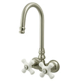 Vintage Two-Handle 2-Hole Tub Wall Mount Clawfoot Tub Faucet