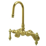 Vintage Two-Handle 2-Hole Tub Wall Mount Clawfoot Tub Faucet