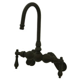 Vintage Two-Handle 2-Hole Tub Wall Mount Clawfoot Tub Faucet