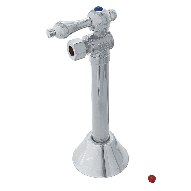 Vintage 1/2-Inch Sweat x 3/8-Inch O.D. Comp Angle Shut-Off Valve with 5-Inch Extension