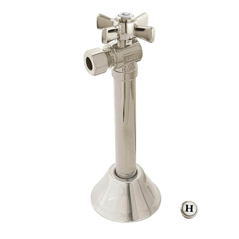 Millennium 1/2-Inch Sweat x 3/8-Inch O.D. Comp Angle Shut-Off Valve with 5-Inch Extension