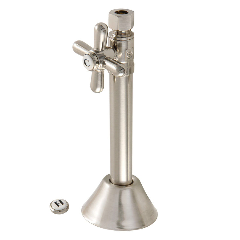 Vintage 1/2-Inch Sweat x 3/8-Inch O.D. Comp Straight Shut-Off Valve with 5-Inch Extension