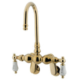 Vintage Two-Handle 2-Hole Tub Wall Mount Clawfoot Tub Faucet