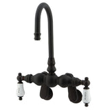 Vintage Two-Handle 2-Hole Tub Wall Mount Clawfoot Tub Faucet
