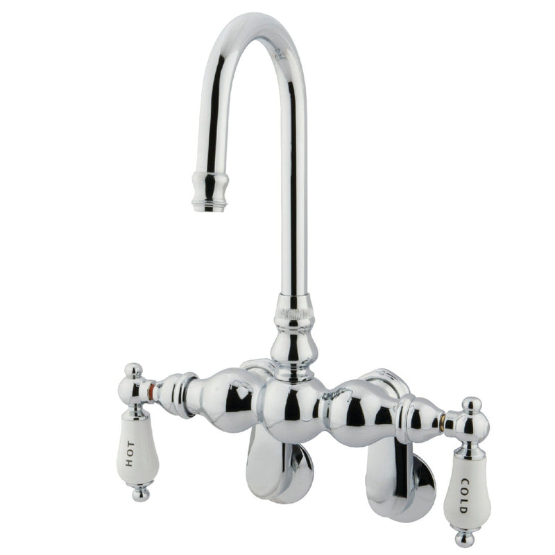 Vintage Two-Handle 2-Hole Tub Wall Mount Clawfoot Tub Faucet