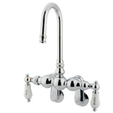 Vintage Two-Handle 2-Hole Tub Wall Mount Clawfoot Tub Faucet
