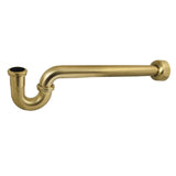 Trimscape 1-1/2 Inch Decor P-Trap with High Box Flange, 24 Inch Length, 18 Gauge