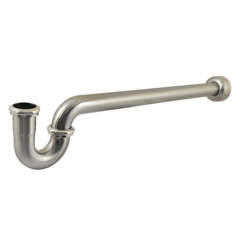 Trimscape 1-1/2 Inch Decor P-Trap with High Box Flange, 24 Inch Length, 18 Gauge