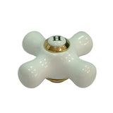 Vintage Porcelain Cross Handle (Hot Side)