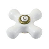 Vintage Porcelain Cross Handle (Cold Side)