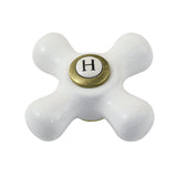 Vintage Porcelain Cross Handle (Hot Side)