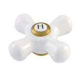Vintage Porcelain Cross Handle (Hot Side)