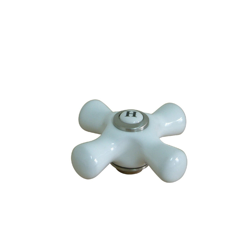 Vintage Porcelain Cross Handle (Hot Side)