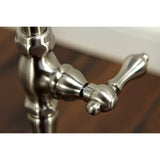 Vintage Three-Handle 2-Hole Freestanding Clawfoot Tub Faucet Package with Supply Line and Stop Valve