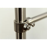 Vintage Three-Handle 2-Hole Freestanding Clawfoot Tub Faucet Package with Supply Line and Stop Valve