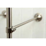 Vintage Three-Handle 2-Hole Freestanding Clawfoot Tub Faucet Package with Supply Line and Stop Valve