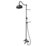 Vintage Two-Handle 2-Hole Wall Mount Clawfoot Tub Faucet Package with Shower Combo and Hand Shower