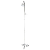 Vintage Two-Handle 2-Hole Wall Mount Clawfoot Tub Faucet Package with Shower Combo