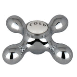 Vintage Brass Cross Handle (Cold Side)