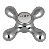 Vintage Brass Cross Handle (Hot Side)