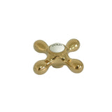 Vintage Brass Cross Handle (Cold Side)