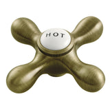 Vintage Brass Cross Handle (Hot Side)