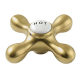 Vintage Brass Cross Handle (Hot Side)