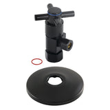 5/8-Inch O.D. Comp x 3/8-Inch O.D. Comp Anti-Seize Deluxe Quarter-Turn Ceramic Hardisc Cartridge Angle Stop with Flange