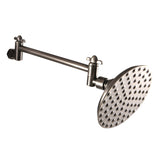 Victorian 5-1/4-Inch Round Raindrop Brass Shower Head with 10-Inch High-Low Adjustable Shower Arm