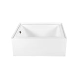Aqua Eden 60-Inch Acrylic Rectangular 3-Wall Alcove Tub Combo with Waste and Overflow Drain (Left Hand Drain)
