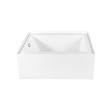 Aqua Eden 60-Inch Acrylic Rectangular 3-Wall Alcove Tub Combo with Waste and Overflow Drain (Left Hand Drain)