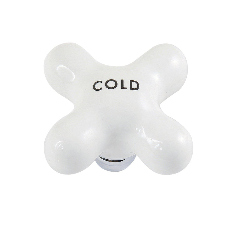 Porcelain Cross Handle (Cold Side)