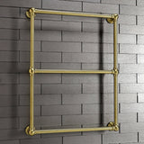 Maximilien 24-Inch x 32-Inch Brass Wall Mount 3-Tier Towel Rack
