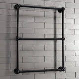 Maximilien 24-Inch x 32-Inch Brass Wall Mount 3-Tier Towel Rack