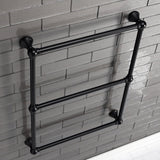 Maximilien 24-Inch x 32-Inch Brass Wall Mount 3-Tier Towel Rack