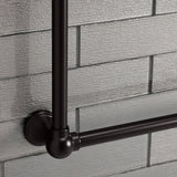 Maximilien 24-Inch x 32-Inch Brass Wall Mount 3-Tier Towel Rack
