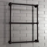 Maximilien 24-Inch x 32-Inch Brass Wall Mount 3-Tier Towel Rack