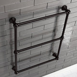 Maximilien 24-Inch x 32-Inch Brass Wall Mount 3-Tier Towel Rack