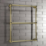 Maximilien 24-Inch x 32-Inch Brass Wall Mount 3-Tier Towel Rack