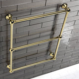 Maximilien 24-Inch x 32-Inch Brass Wall Mount 3-Tier Towel Rack