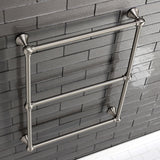 Maximilien 24-Inch x 32-Inch Brass Wall Mount 3-Tier Towel Rack