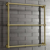 Maximilien 30-Inch x 32-Inch Brass Wall Mount 3-Tier Towel Rack