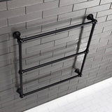 Maximilien 30-Inch x 32-Inch Brass Wall Mount 3-Tier Towel Rack